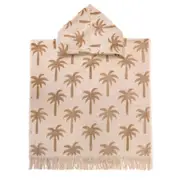 Bambury Kids Palm Poncho Hooded Beach Towels-Quick Drying-Sunset