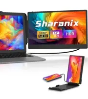 New Dual Laptop Screen Extender - 14'' Portable Monitor Plug & Play, 1080P FHD