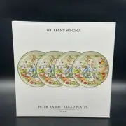 Williams Sonoma Peter Rabbit Salad Plates Set Of 4 Easter NIB