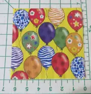 THREE DECORATIVE LUNCHEON NAPKINS for DECOUPAGE "Party Balloons"