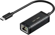 ZENWORYS Type-C to Gigabit Ethernet Adapter USB-C 1000Mbps Network Card Type-C to RJ45 Network Card LAN for Notebook Driver-Free