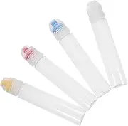 HEALSOPTHY 4Pcs Honey Squeeze Bottles Condiment Dispensers for Sauces Ketchup and Oils Reusable Transparent Containers for Home Use for Various Condiments