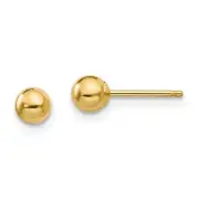 Real 14kt Yellow Gold Madi K Polished 4mm Ball Post Earrings