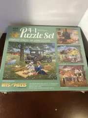Bits And Pieces 4 In 1 Set - 500 Pieces Each Jigsaw Puzzle Sets - Simpler Times