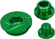 Compatible With CNC Engine Timing Caps Oil Filler Plug Crankcase Cover，Compatible With KAWASAKI KX250F KX450F KLX450R KX250 Dirt Bike Motorcycle Motocross