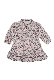 Vine Print Pintuck Dress--PAP-300011