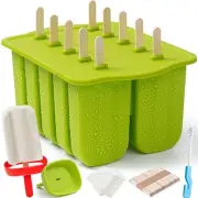 10 Cavity Large Silicone Popsicle Molds With Popsicle Holders/popsicle