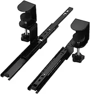 Pull Out Keyboard Tray Slide – Clamp-On Shelf Bracket, Hidden Drawer Slide | Compact Under Table Type Holder, Sliding Keyboard Rails for gamings Desk, Home Typing Station, Work Desk Mount
