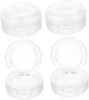 4Pcs Empty Eyeshadow Pans Small Makeup Palettes for Highlighter and Blush Durable Plastic Cosmetic Containers Reusable and Portable Empty Makeup Cases