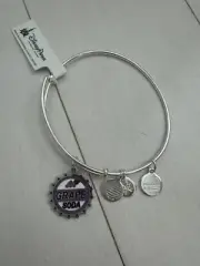 Alex And Ani Disney Pixar Up Grape Soda Bangle Bracelet Silver Tone