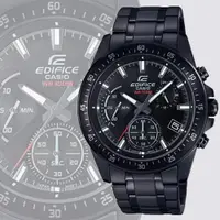 在飛比找PChome24h購物優惠-CASIO 卡西歐 EDIFICE 全黑錶圈錶盤 標準中尺寸