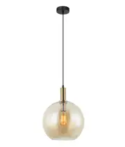 Prime Bronze Amber Glass Suspension Light