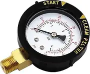190058 Pressure Gauge 0-60 PSI,2” Start and Clean Filter Water Pressure Gauge with 1/4” NPT Bottom Mount Compatible with Pentair,Hayward and Jandy Bottom Mount Swimming Pool Filters,Spa and Aquarium
