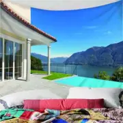 Blue Sky Mountain 3D Wall Hang Cloth Tapestry Fabric Decorations Decor