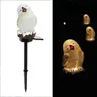 Owl Statue Solar Powered Pathway Light Decorative Lamp Fairy Garden Decoration
