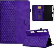 Tablet Case for Samsung Galaxy Tab S10FE/S9FE/S9 2023 (SM-X520/SM-X526B/SM-X510/SM-X516B/SM-X710/X716B) PU Leather Flip Folio Wallet Cover with Magnetic Clasp Card Holder/Slots Stand Function Purple
