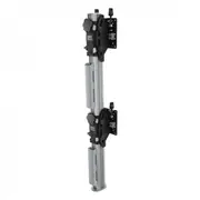 Atdec Freestanding heavy duty dual vertical monitor mount SILVER
