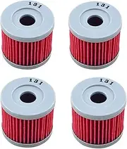 Motorcycle Oil Filter For DF15EL DF15ES DF15ML DF15MS 15HP DF9.9EL DF9.9ML DF9.9MS DF9.9RL 9.9HP DF15(4pcs Red)