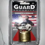 Solid Brass Padlock Guard Security with 1-1/4-Inch Standard Shackle 31
