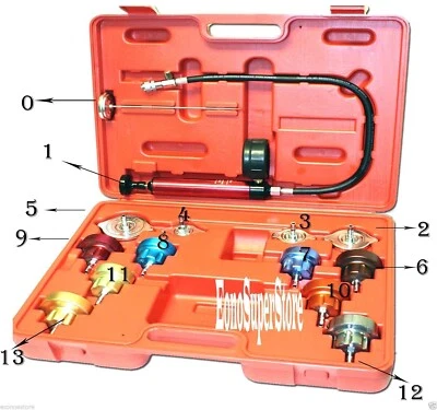 UNIVERSAL RADIATOR PRESSURE TESTER LEAKAGE DETECTOR COLOR ALUMINUM CAP