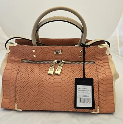 New Roberto Cavalli Class Collection Beige Handbag