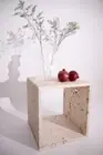 Trevertine Coffee Cube, Plinth Bed side , Flower Table, Square Table With stand