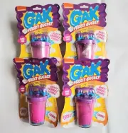 4x Nickelodeon Gak Frrrrt Buckets Slime Rockin’ Pink, New & SEALED! A14