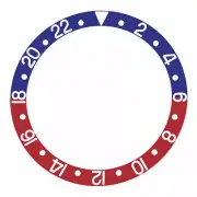 BEZEL INSERT FOR 44MM ALPHA GMT DIVER AUTOMATIC WATCH BLUE/RED SILVER FONT