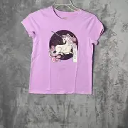 Cat & Jack Girls Unicorn Short Sleeve T-Shirt, Cotton Size 14 light purple