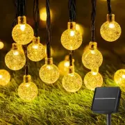 Solar String Lights Outdoor 60 LED 36FT with 8 Lighting 1 pc, Warm White