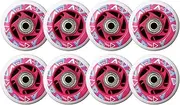 Inline Skate Wheels, Replacement Roller Skating Wheels Kids Skates Inline Wheels,85A Blades Roller Skates Replacement Wheels with Bearings,for Children and Beginners (Pack of 8)