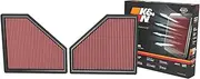 K&N Engine Air Filter: Increase Power & Acceleration, Washable, Premium, Replacement Car Air Filter: Compatible with 2020-2022 BMW M3/M4, 33-3171