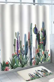 Beautiful Cactus Painting Shower Curtain
