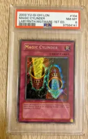 Yugioh 1st Edition Magic Cylinder PSA 8 Near Mint LON-104 Vintage 2003