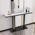 Delicate Texture Marble Console Table Narrow Long Sofa Table Hall Display Stand