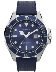 [Timex] Harborside Coast Synthetic Rubber Strap Watch 44mm in Blue