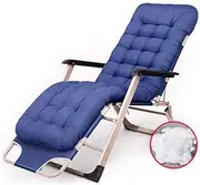 Folding Recliner Cushioned Beach Chair Sun Lounger Bed for G and Outdoor Camping,Nap Chair Beaches Supports 200kg,Blue