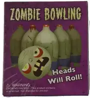 Zombie Bowling Mega Mini Kit Body Shaped Pins & Head Ball Book Gag Novelty Gift
