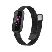 For Fitbit Luxe Replacement Band Milanese Magnetic Wristband Watch Strap (Black)