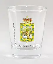 Mexico City Coat of Arms Shot Glass