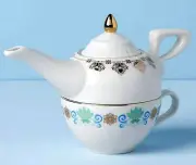 Lenox Disney Aladdin Tea-For-One Set Genie Lamp Teapot & Cup Stackable 8 oz. New