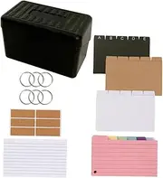 TEHAUX Flashcard Box Storage Box Data Storage Package for Organizing Notes Cards