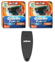 Gillette Fusion Proglide Power Razor Blade Refills 8 Cartridges Travel Case