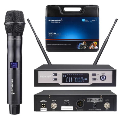 UHF Handheld Wireless Microphone System 1CH IR Church Karaoke Microphone KTV Mic
