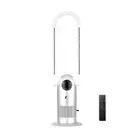 Bladeless Tower Fan & HEPA Purifier in one, 90° Oscillating Bladeless Fan with R