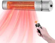 Wall-Mounted Patio Heater for Outdoor Use Electric Infrared Heaters 1500W with 3