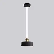 TONFON Modern E27 Resin Chandelier Art Deco Adjustable Pendant Light Industrial Farmhouse Hanging Light for Kitchen Island Living Room Bedroom Bedside Dining Room Hallway Ceiling Light Fixture(Black,A