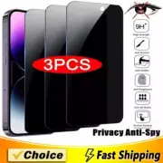 3X Privacy Screen Protector for iPhone 15 14 13 12 11 Pro Max XR XS 8 7 6