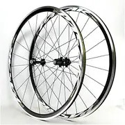 [ZECHAO] 700C Light Weight Road Bike Wheelset Clincher 30mm Rim Brake Only 1650g Aluminum Alloy 11 Speed C Brake V Brake Wheelset (Color : Gold, Size : 700c)