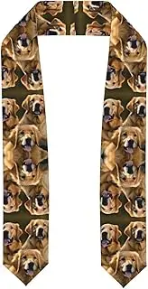 [SKKNT] Golden Retrievers Print Graduation Shawl Stole For Academic Commencements Honor Sash Congratulations Gift